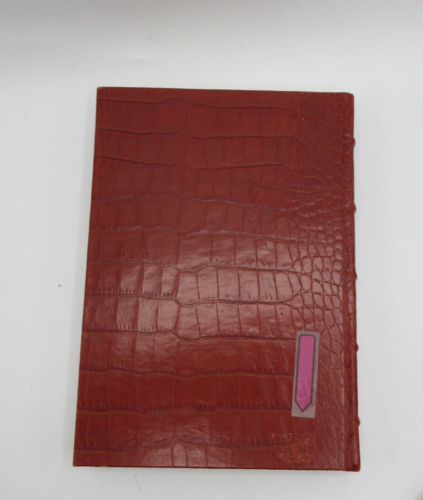 Graphic Image Journal 8" Leather Hardcover 224 UNLINED Pages RED Croc Embossed - Picture 6 of 9