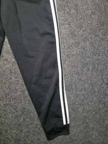 Adidas Pants Youth Medium Black White Athletic Tapered Lightweight 3 Stripe - Picture 14 of 14