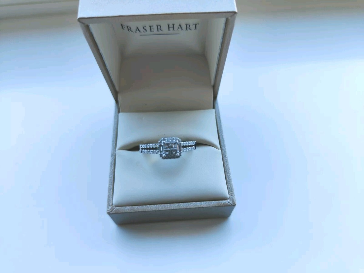 Fraser Hart Quad 18ct White Gold Diamond Ring Jewellery