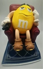 Vintage M&M's Lay-Z Boy Recliner Candy Dispenser La-Z-Boy Yellow Collectible