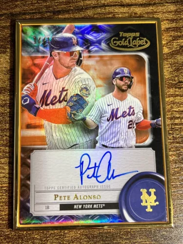 PETE ALONSO 2022 Topps Gold Label Framed Auto /15 #FA-PA Mets