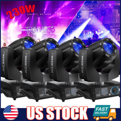 230W 7R Beam Moving Head Light DMX 16Prism Sharpy Stage DJ Light w/Flight Case