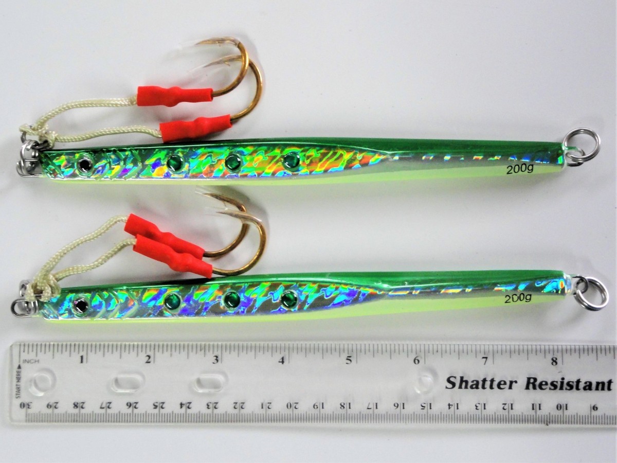 Speed Jigs 7oz /200g Green Knife Vertical Butterfly Fishing Lures