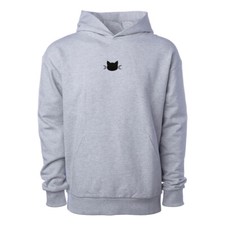 Black cat face embroidered pullover hoodie, gift for cat lover, cat hoodie