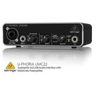 BEHRINGER U-PHORIA UMC22 USB 2x2 Black Audio Interface Guitar/Bass Mac/Windows