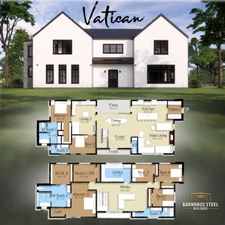 The Vatican Italian Farmhouse: 7 Bedrooms / 4.5 Baths 4,420 SF Design Blueprints