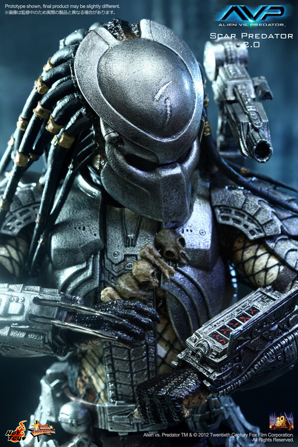 SCAR PREDATOR フィギュア Hiya AVP Final Damage Battle Scar Predator 1/18th scale