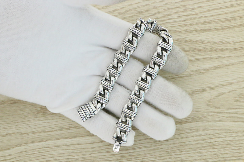 Bracelet Anchor Chain with Ribbons Sterling Silver 925 | eBay