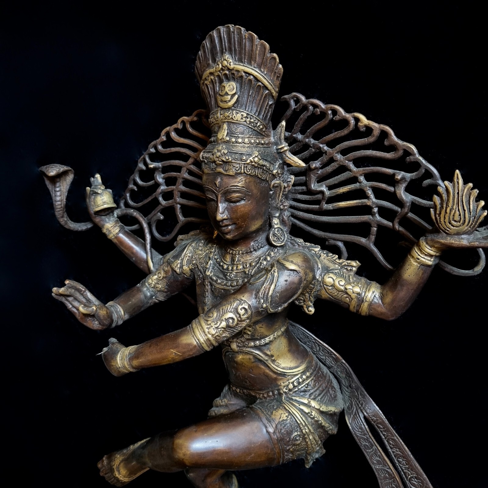 18" Shiva Nataraja Bronze Statue Hindu God Dancing Sculpture Altar Decor Art
