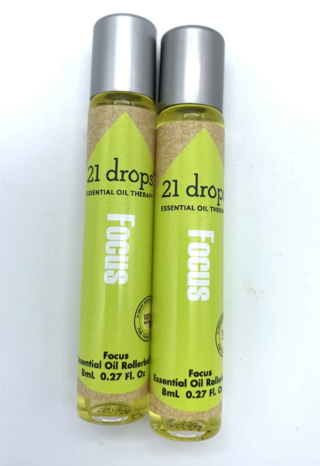 21 Drops#9 FOCUS Aromatherapy Essential Oil 8ml -0.27ozNew”LOT OF 2” - Image 2 of 2