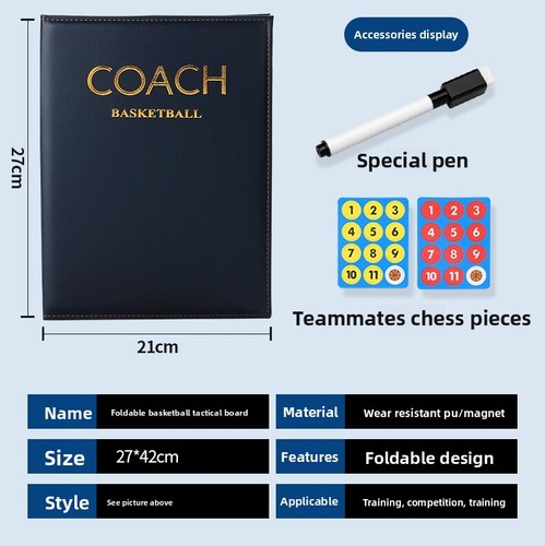 Double-Sided PVC Tactical Board for Basketball Football Volleyball-Coaching Aid - Picture 10 of 32
