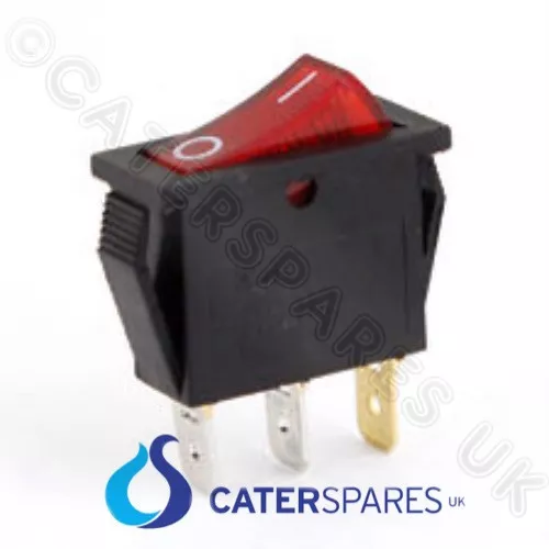 10AMP RED ROCKER SWITCH POWER ON/OFF SINGLE POLE 3 PIN 30X11MM (240V) PART CSUK. - Picture 1 of 1