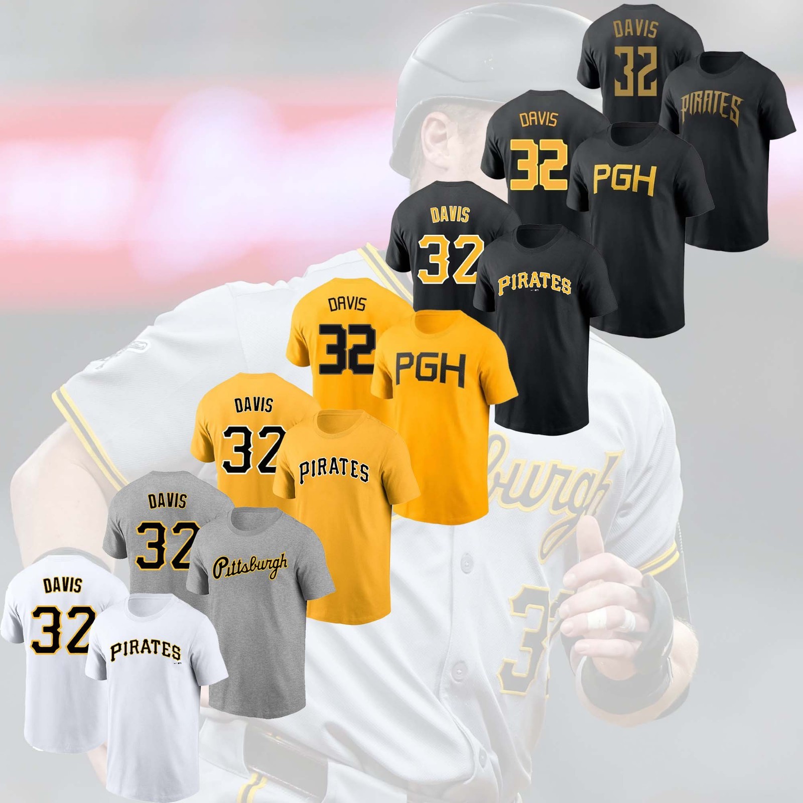 HOT HOT - Henry Davis #32 Pittsburgh Pirates Team 2026 Player Name And Number