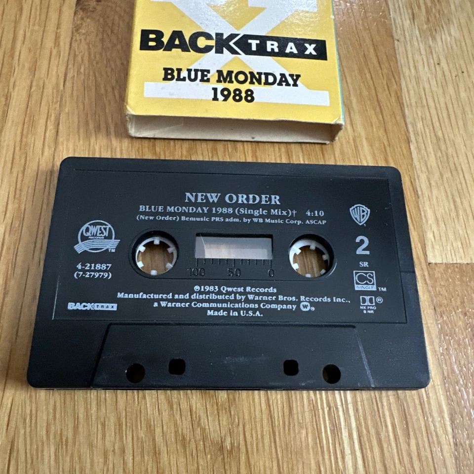 New Order - True Faith Blue Monday 1988 Single Cassette Blue/Yellow Backtrax - Image 4 of 4