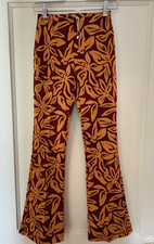 ZARA Flared Jacquard Pants XS, Bohemian, Retro, Festival
