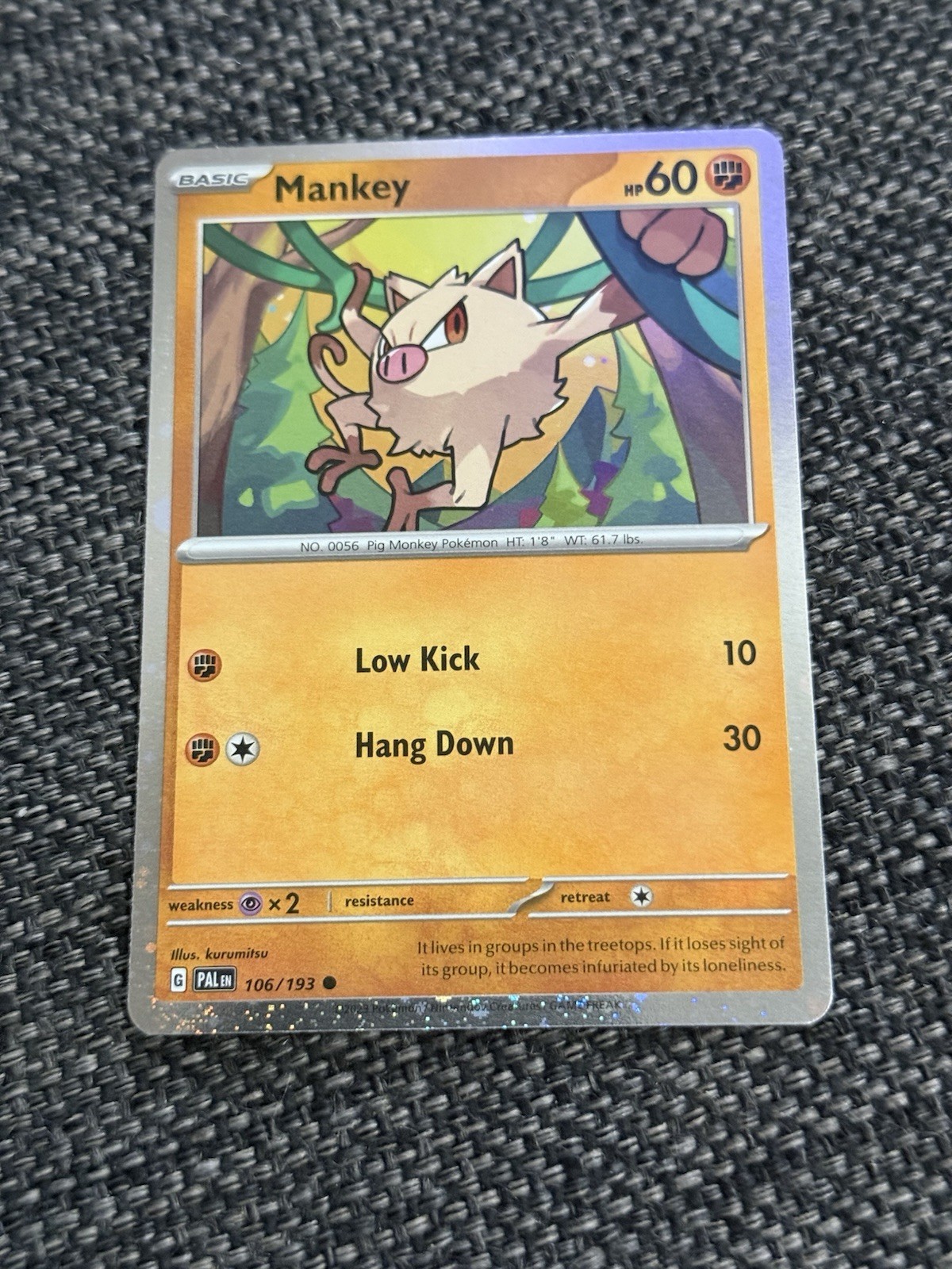 Mankey 106/193 (Cosmos Holo) Miscellaneous Cards & Products - Pokemon TCG - NM