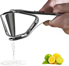 Heavy Duty Lemon Squeezer Stainless Steel - Max Extraction Large, Silver 