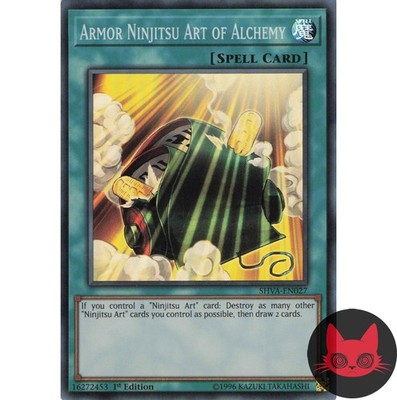 Yugioh Rüstung Ninjitsu Kunst der Alchemie SHVA-DE027 Super Rare 1. Auflage NM