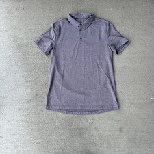 Lululemon Men  s Purple Stretch Performance Polo Shirt Short Sleeve Size Small