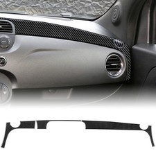 Car Dashboard Decor Sticker Carbon Fiber for FIAT 500 08-15 Abarth 595 695 12-15