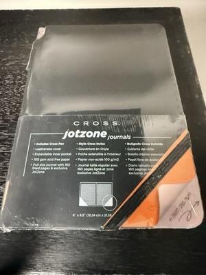 New Sealed Cross Jotzone Journal with Pen, Large Black, 7.5'' x 10''