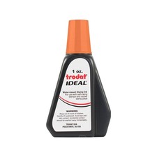 1oz Orange Liquid Stamp Ink Refill for Self Inking Rubber Stamps