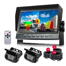 2ch AHD 1080P Backup Camera  +7'' Monitor DVR BSD For Truck Reversing Rear View