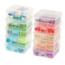 IRIS USA Pencil Case Box Storage Container for Organizing with Small - 10 Pack