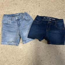 Girls Denim Shorts Lot Of 2 Size 8 By Cat Jack EUC