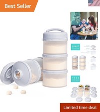 BPA-Free Stackable Formula Dispenser with Easy Pour Spout - Perfect for Parents