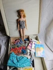 Original Mattel Barbie Vintage Blonde Ponytail w/case and Accessories. Estate.