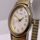 Vintage Timex Oval Quartz Stretch Watch New Battery