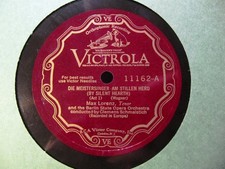 1929 MAX LORENZ Helden Tenor Wagner MEISTERSINGER Am Stillen Herd/ Fanget VICTOR