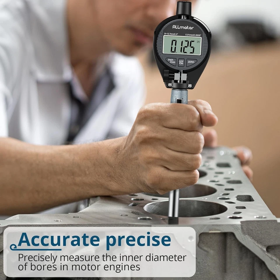 0.0005" Digital Dial Bore Gauge Indicator Engine Cylinder Measuring Tool 0.7"-6" - Image 3 of 4