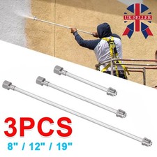 3 Pcs Airless Paint Sprayer Extension Rod 8" 12" 19" Extension Spray Gun Paint