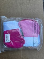 Mini Pink and White Felt Christmas Stockings 24ct. - New