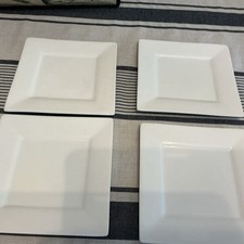  MAXWELL WILLIAMS WHITE BASICS SQUARE SALAD / SIDE PLATES X 3 plus one FREE