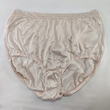Vtg JMS Nylon Granny Panty Size 11 Cotton Gusset Champagne Beige
