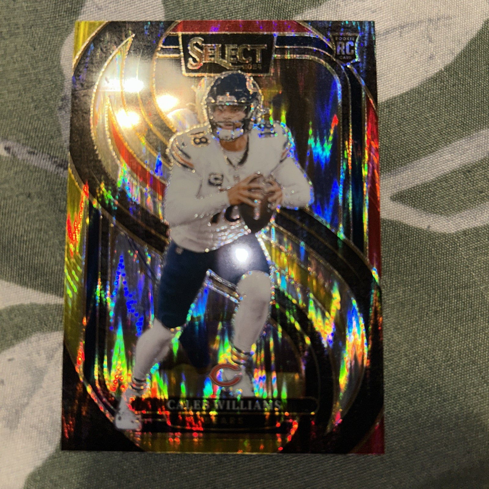 2024 Panini Select - Premier Level Caleb Williams #114 Black & Red Shock BEARS