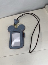 Disney Mickey Mouse ID/Credit Card Holder/Lanyard/Wallet Blue