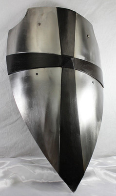Hand-Forged Medieval Cross Shield   14 Gauge Steel Battle-Ready Armor