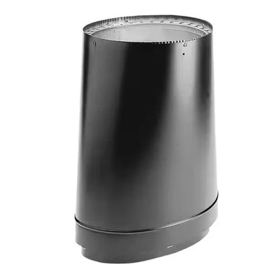 Duravent 6DVL  ORAD  Double Wall Stove Pipe 6 In. Oval-To-Round Adapter Black