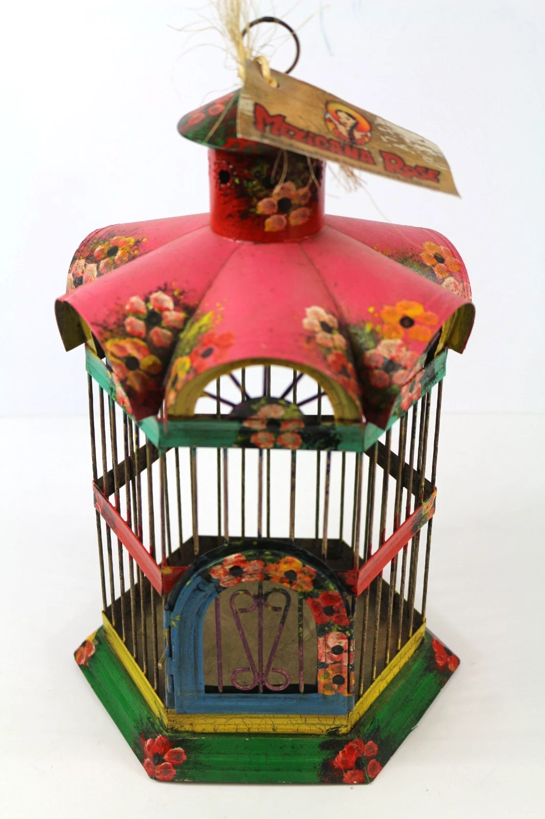 Vintage Metal Bird Cage Mexicana Rose Hand Crafted to Imperfection 12" X 7"
Opens in a new window or