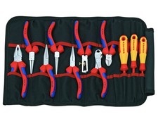 Knipex set 00 19 41 Pliers & Screwdriver Set in Tool Roll, 11 Piece KPX001941