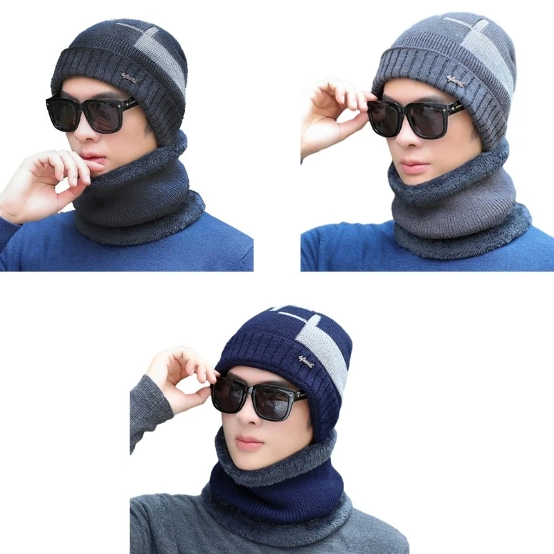 USB Heated Knit Beanie Cap Hat and Scarf Unisex Autumn Winter Casual Streetwear
