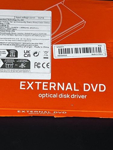 External DVD Optical Disk Driver Plug & Play USB Interface Compatible PC Laptops - Picture 7 of 9