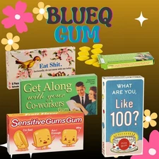 BlueQ Flavored Gums | Funny Wordings on Box Humor Snarky Punchline