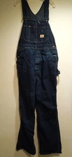 Vtg Pennys Payday Mens Denim Jean Bib Overalls SZ 32x32 Union Made USA