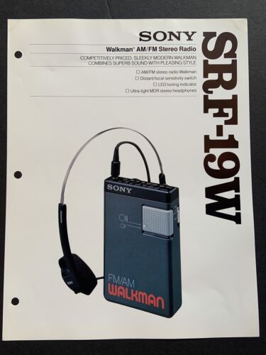 Scheda rivenditore radio AM/FM Sony SRF-19W - Foto 2 di 5