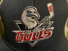 San Diego Gulls Hockey Trucker Hat  Indian Motorcycles Patch Mesh SnapBack NEW